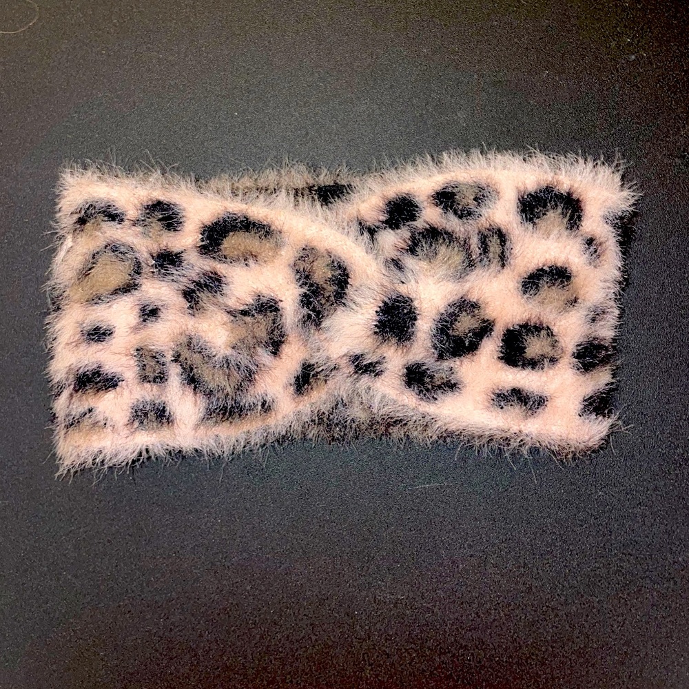 Coco Carmen Girls Snow Headband - Rose Pink and Black Leopard